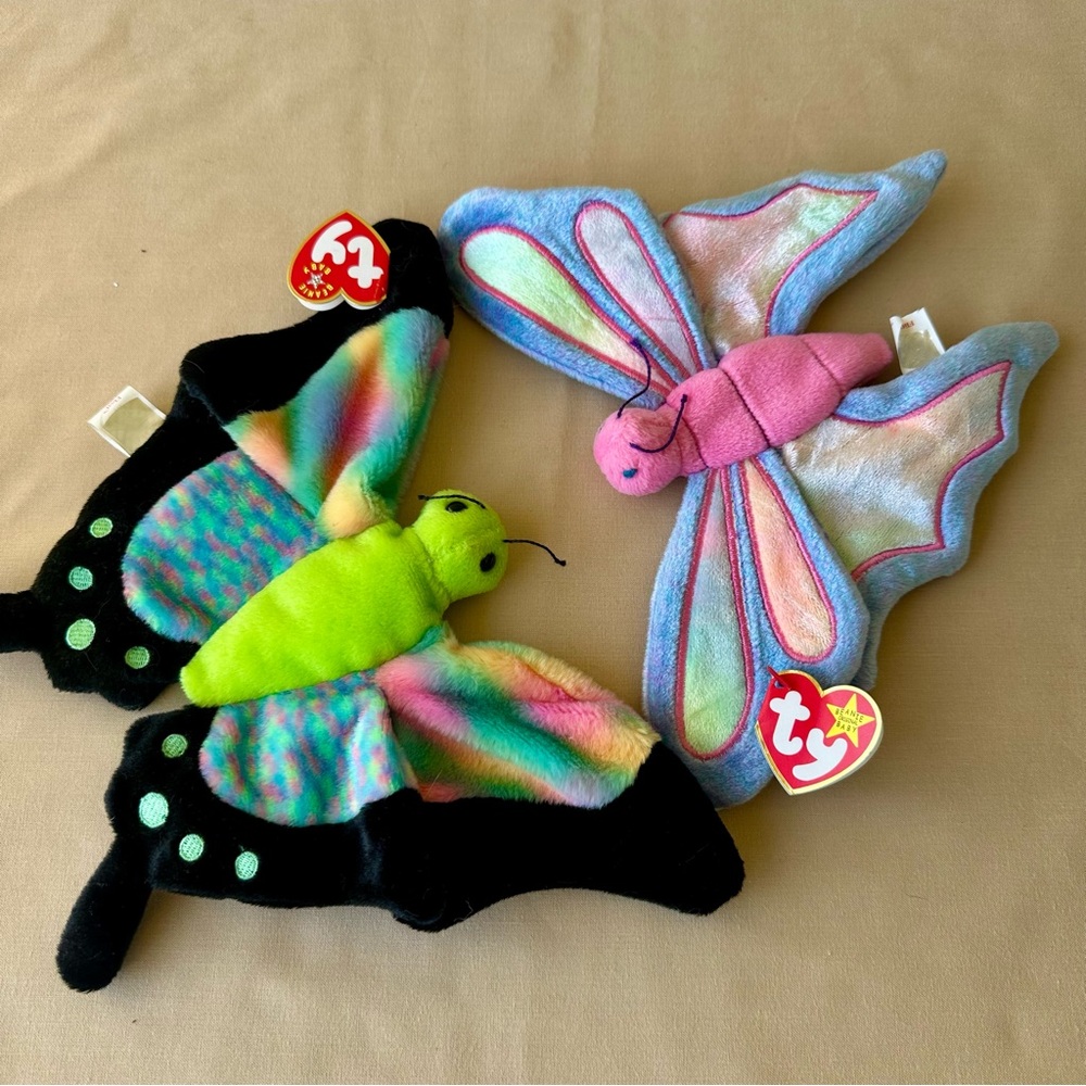 Ty Colorful Butterfly beanie set